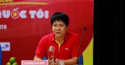 Ông Dương Hoài Nam, Giám đốc VP Vietjet Miền Bắc tại họp báo 