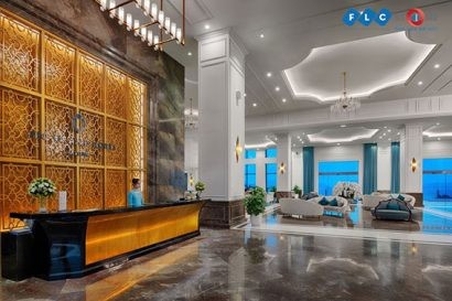 Hơn 65.000 m2 sàn, tường đá tự nhiên FLC STONE được sử dụng đã thổi hồn thiên nhiên vào không gian đẳng cấp của Khách sạn FLC Grand Hotel Hạ Long