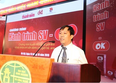 Ông Nguyễn Toàn Thắng, Tổng biên tập Tạp chí Thanh niên - thanhnienviet.vn, Trưởng ban tổ chức phát biểu tại chương trình