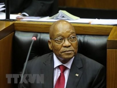 Ông Jacob Zuma khi còn giữ chức Tổng thống Nam Phi tại một cuộc họp ở Cape Town ngày 9-02-2017 