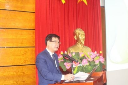 TS. Trần Quang Huy, Phó Hiệu trưởng phụ trách ĐH Luật Hà Nội phát biểu khai mạc Hội thảo