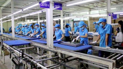 Dây chuyền sản xuất tivi của Asanzo tại Khu CN Vĩnh Lộc, quận Bình Tân, TP.HCM