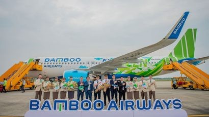 Lễ đón máy bay Airbus A320neo của Bamboo Airways 