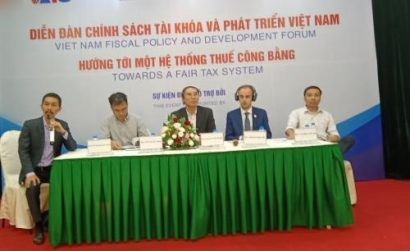 Diễn đàn Chính sách Tài khóa và Phát triển 2019 chủ đề: "Hướng tới một hệ thống thuế công bằng" Ảnh: Văn Giáp/BNEWS/TTXVN 