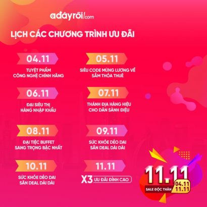 7 ngày bùng nổ mua sắm với “Sale độc thân” từ Adayroi 