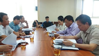 Liên ngành Tài Chính, Môi trường và tư vấn làm việc với Ban lãnh đạo Xí nghiệp Thương binh Quang Minh về xây dựng phương án đền bù (tháng 09/2019) 