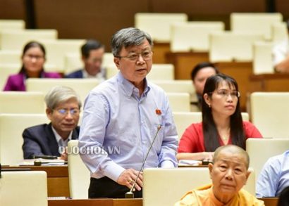 Đại biểu Trương Trọng Nghĩa đề nghị không nên thoái vốn 100% lĩnh vực nước sạch. Ảnh: QH