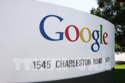 Biểu tượng Google tại trụ sở ở Silicon Valley, phía nam San Francisco, Mỹ. (Ảnh: AFP/ TTXVN) 