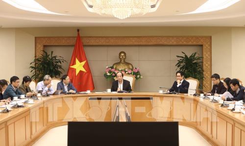 Bộ trưởng, Chủ nhiệm Văn phòng Chính phủ Mai Tiến Dũng chủ trì buổi họp. Ảnh: Văn Điệp - TTXVN 