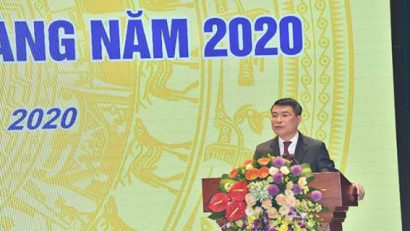 Thống đốc Ngân hàng Nhà nước Lê Minh Hưng tại Hội nghị triển khai nhiệm vụ ngành ngân hàng năm 2020. 