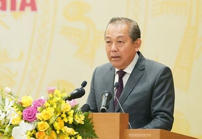 Phó Thủ tướng Trương Hòa Bình phát biểu tại hội nghị. Ảnh: VGP/Quang Hiếu  