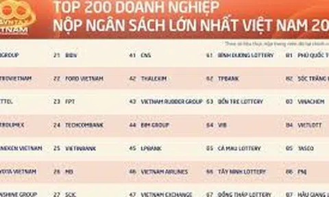 200 doanh nghiệp nộp ngân sách lớn nhất Việt Nam đóng góp kỷ lục gần 1 triệu tỷ đồng cho Nhà nước