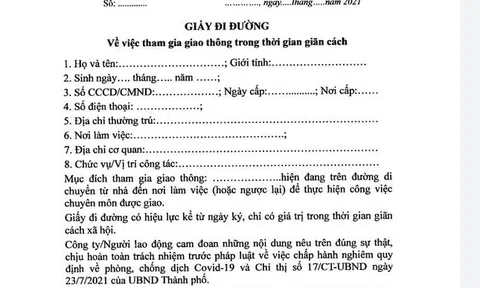 Các điều kiện để lưu thông, ra vào thành phố Hà Nội