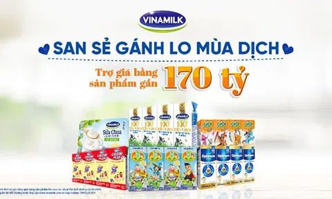 San sẻ khó khăn mùa dịch, Vinamilk hỗ trợ sản phẩm dinh dưỡng thiết yếu nhằm trợ giá người tiêu dùng lên đến gần 170 tỷ đồng