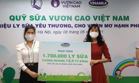 Vinamilk góp 1 triệu ly sữa cho trẻ em khó khăn với hoạt động " cùng góp điểm xanh, cho Việt Nam khoẻ mạnh"