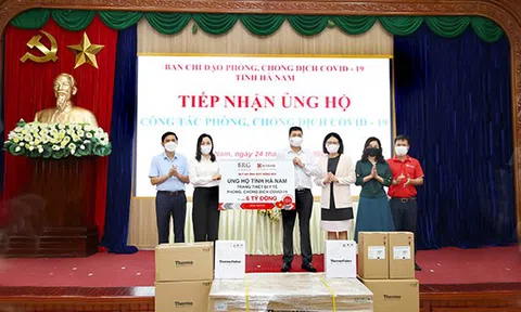 Tập đoàn BRG và Ngân hàng SeABank ủng hộ trang thiết bị y tế phòng chống dịch Covid-19 trị giá 6 tỷ đồng cho tỉnh Hà Nam
