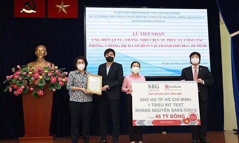 Tập đoàn BRG và Ngân hàng SeABank ủng hộ 1 triệu kit test kháng nguyên SARS-COV-2 trị giá 45 tỷ đồng cho Thành phố Hồ Chí Minh