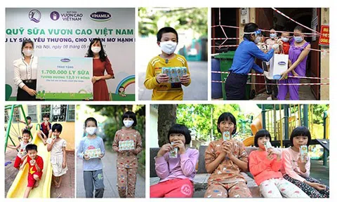Vinamilk ủng hộ 10 tỷ đồng và góp 1 triệu ly sữa cho trẻ em có hoàn cảnh khó khăn, bị ảnh hưởng bởi dịch Covid - 19