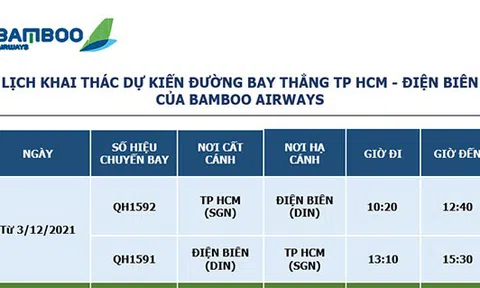 Bamboo Airways mở bán vé bay thẳng TP HCM – Điện Biên, giá từ 159.000 đồng
