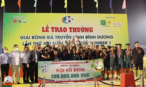 Becamex Bình Dương thắng lớn tại giải bóng đá BTV – Cup Number 1 lần thứ 21