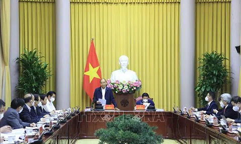 Chủ tịch nước làm việc với các chuyên gia về Đề án Chiến lược xây dựng, hoàn thiện Nhà nước Pháp quyền XHCN