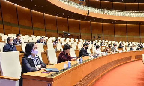 Hội nghị đại biểu Quốc hội hoạt động chuyên trách thảo luận về 04 dự án luật trình quốc hội tại kỳ họp thứ 3