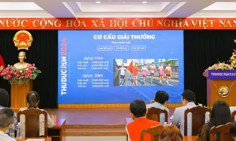 Giải chạy bán Marathon TP Thủ Đức lần 2, năm 2024 thu hút khoảng 4.000 Vận động viên tham gia.