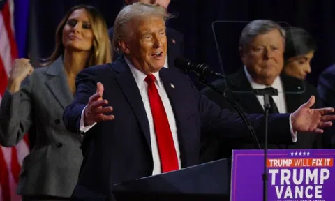 Ông Trump tuyên bố chiến thắng trong cuộc bầu cử tổng thống Mỹ 2024