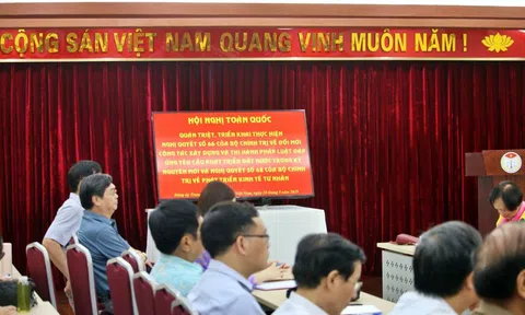 Đảng bộ Hội Luật gia Việt Nam tham dự trực tuyến Hội nghị toàn quốc quán triệt, triển khai Nghị quyết Trung ương 66 và 68