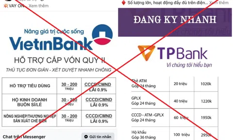 Bộ Công an cảnh báo hiện tượng mạo danh ngân hàng cho vay trực tuyến lãi suất thấp để lừa đảo