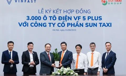 Sun Taxi mua 3.000 xe điện VinFast VF 5 Plus, thúc đẩy mạnh mẽ cuộc cách mạng giao thông xanh tại Việt Nam