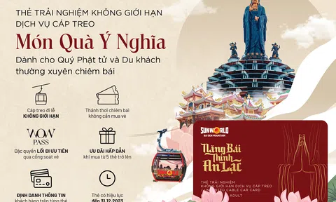 Sun World Ba Den Mountain ra mắt thẻ trải nghiệm không giới hạn dịch vụ cáp treo