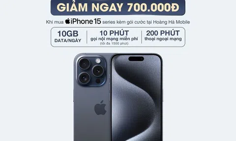 Tận hưởng data tốc độ cao lên tới 10 Gbps/ngày đi kèm ưu đãi cực sâu khi mua iPhone 15 series