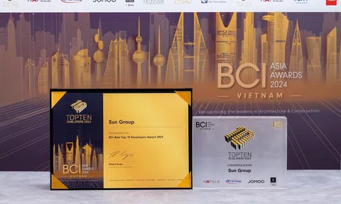 BCI Asia Awards 2024 tiếp tục vinh danh Sun Group trong “Top 10 chủ đầu tư hàng đầu Việt Nam”