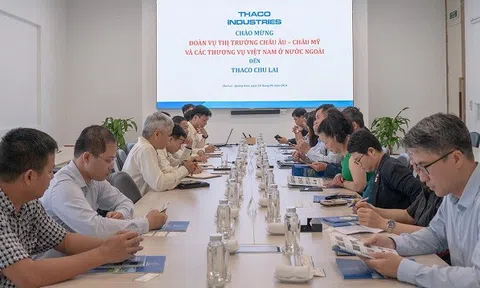 Đoàn Vụ Thị trường châu Âu - châu Mỹ và các thương vụ Việt Nam ở nước ngoài thăm, làm việc tại KCN THACO Chu Lai