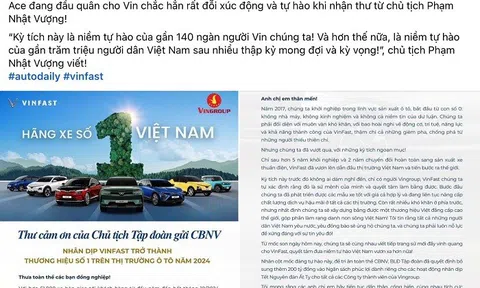 Tâm thư lay động lòng người của tỷ phú Phạm Nhật Vượng dịp VinFast lên Top 1 có gì đặc biệt?