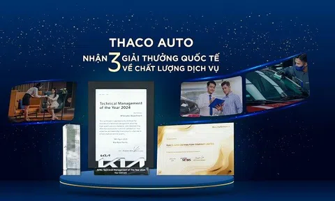 Thaco Auto nhận 3 giải thưởng quốc tế về chất lượng dịch vụ