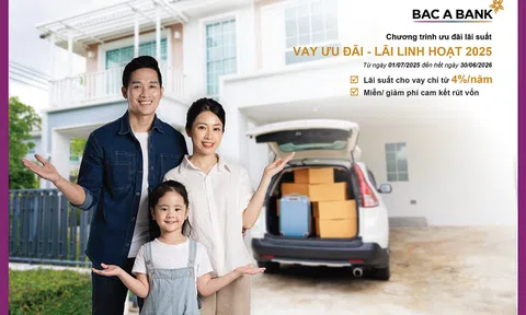 Giải pháp tài chính tối ưu từ Bac A Bank: Lãi vay chỉ từ 4,0%/năm với chương trình “vay ưu đãi – lãi linh hoạt 2025”