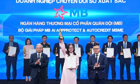 MB nhận giải thưởng Chuyển đổi số Việt Nam 2025 với bộ giải pháp công nghệ tiên phong