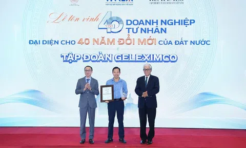 Geleximco được vinh danh Top doanh nghiệp tư nhân tiêu biểu đại diện cho 40 năm đổi mới đất nước