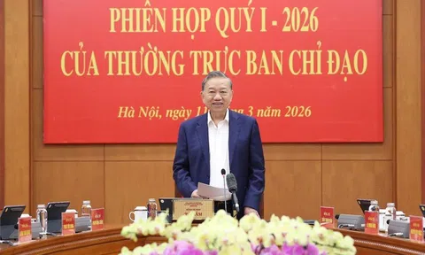 Thông báo Kết luận của Tổng Bí thư Tô Lâm, Trưởng Ban Chỉ đạo Trung ương về hoàn thiện thể chế, pháp luật tại Phiên họp quý I/2026