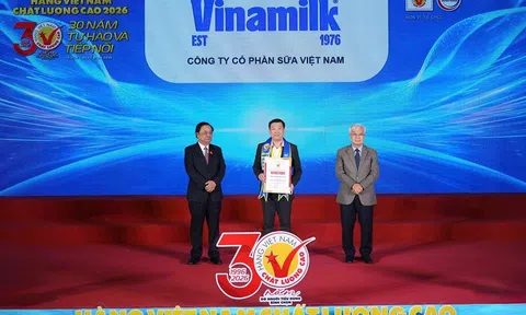 Vinamilk 30 năm liên tiếp được vinh danh hàng Việt Nam chất lượng cao