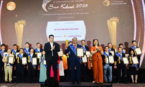 Agribank được vinh danh 02 giải thưởng Sao Khuê 2026 với hai giải pháp công nghệ số tiêu biểu