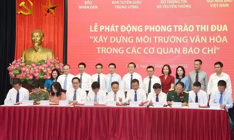 Phát động phong trào thi đua “Xây dựng môi trường văn hóa trong các cơ quan báo chí và văn hóa của người làm báo Việt Nam”