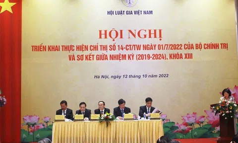 Hội Luật gia Việt Nam tổ chức Hội nghị triển khai thực hiện Chỉ thị số 14 CT/TW của Bộ Chính trị và sơ kết giữa nhiệm kỳ khóa XIII.
