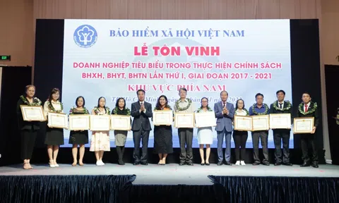 Bảo hiểm xã hội Việt Nam: Tôn vinh 103 doanh nghiệp tiêu biểu phía Nam thực hiện tốt chính sách, pháp luật BHXH, BHYT, BHTN