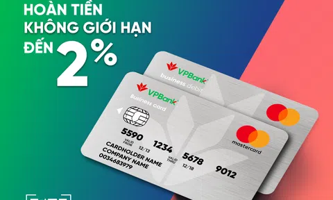 VPBank tung ưu đãi hoàn tiền hấp dẫn từ bộ đôi thẻ doanh nghiệp