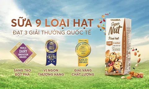 Sữa hạt Vinamilk Super Nut dành cú “hat-trick” giải thưởng quốc tế về sáng tạo, vị ngon và chất lượng từ các tổ chức hàng đầu trên thế giới
