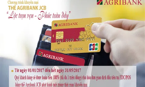 Chương trình khuyến mại “ Lộc trọn vẹn – Phúc tràn đầy”  cùng thẻ Agribank JCB.