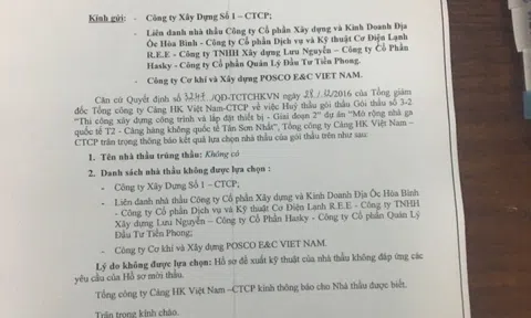 ACV vừa phát hành hồ sơ thầu lại bị nhà thầu “bắt lỗi” ?